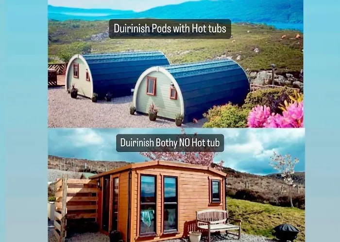 Duirinish Pods With Private Hot Tubs And Duirinish Bothy With No Hot Tub